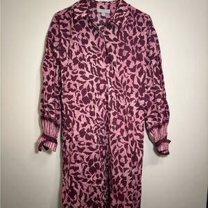 RYEGRASS Women's Pink Patterned Midi Dress